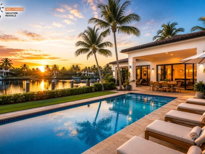 Hollywood Vacation Rentals luxury South Florida vacation home with private heated pool