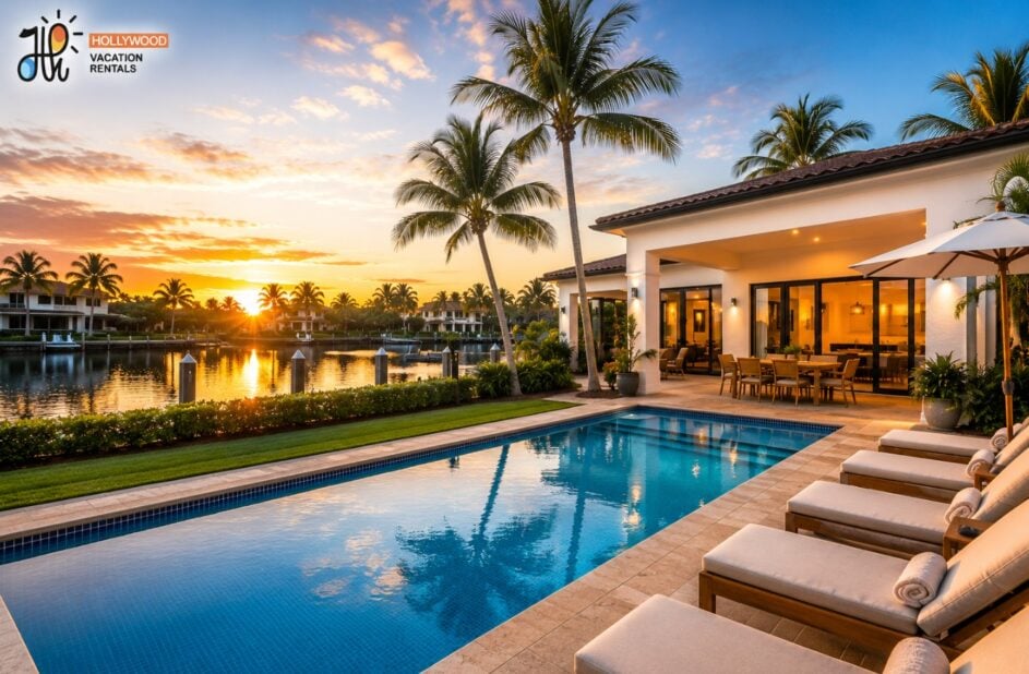 Hollywood Vacation Rentals luxury South Florida vacation home with private heated pool