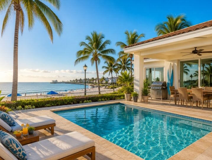 Luxury vacation rental with private pool near Hollywood Beach, Florida