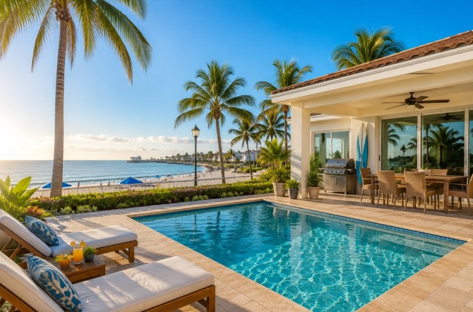 Luxury vacation rental with private pool near Hollywood Beach, Florida